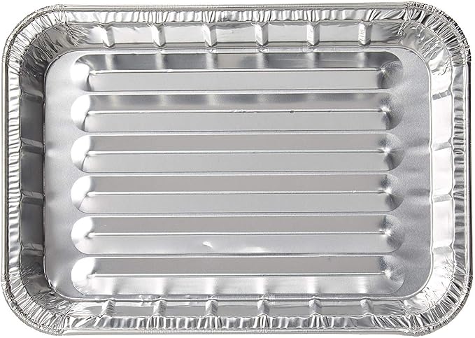 Pack of 20 Disposable Aluminum Foil Toaster Oven Pans-Mini Broiler Pans | BPA Free | Perfect for Small Cakes or Personal Quiche | Standard Size - 8 1/2" x 6"