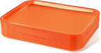 New Star Foodservice Fast Food Tray, Set of 12 (Orange, 14 by 18-Inch)
