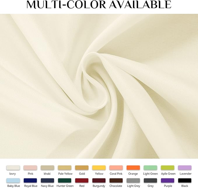 Softalker Rectangle Tablecloth, Waterproof & Stain Resistant Table Cloths Wrinkle Free Fabric Washable 210GSM Polyester Table Cover for Spring/Party/Outdoor - 54 x 78 inch,Ivory