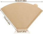 XINRUI 200 PCS #4 Cone Coffee Filter for Ninja Dual Brew Coffee Maker, Disposable 8-12 Cups Coffee Paper Filters Natural Brown Unbleached Coffee Filters for Pour Over and Drip Coffee Maker