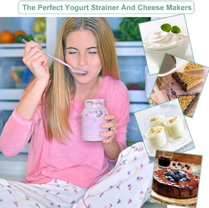 2 pack - XL 12"x12" Nut Milk Bags Reusable Food Strainers Nut Bags For Almond/Soy Milk Greek Yogurt Professional for Cold Brew Coffee Tea Beer Celery Juice Fine Nylon Mesh