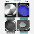 Non Stick Frying Pan,11.6 Inch Hybrid Nonstick Frying Pan,Non Stick Stainless Steel Skillet, Dishwasher and Oven Safe,Compatible with All Cooktops.