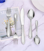 30 Pieces Silverware Set for 6,Stainless Steel Flatware Set,Heavy Duty and Modern Design Cutlery Set,18/0 Rust-Proof Utensils with Forks & Spoons,Mirror Polished Dishwasher Safe
