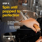 Franklin's Gourmet Popcorn - Movie Night Bundles - Whirley Popper, 28 oz. Organic Popcorn Kernels, 19 oz. Butter Flavored Salt, 30 oz. Butter Flavored Coconut Oil