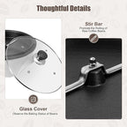 800W Electric Coffee Roaster Machine Upgrade Household Coffee Bean Roasting Baking Machine 500g Capacity Roasted Pecans Machine with Timer 0-240℃ Temperature Adjust for Home Use