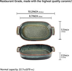 Porcelain Casserole Baking Dish - 22.7 Ounces Baking Dish for Oven, Ceramic Lasagna Pans, Oven Safe Durable Bakeware for Kitchen Home Decor, Banquet and Dinner, Oval 2 pieces 8 x 5 Inch