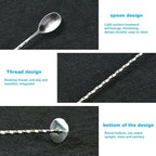 10 Inch Stainless Steel Cocktail Muddler and Mixing Spoon, Home Bar Tool Bartender Set for Cocktails Mojitos Ice Margaritas Mint & Fruit Drinks, Silver, 10x4x1.5 inch