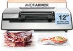 Avid Armor Vacuum Sealer Machine AVS2400, Professional Food Sealer with Roll Storage & Built-In Cutter, Compact Vacuum Sealer for Food Preservation