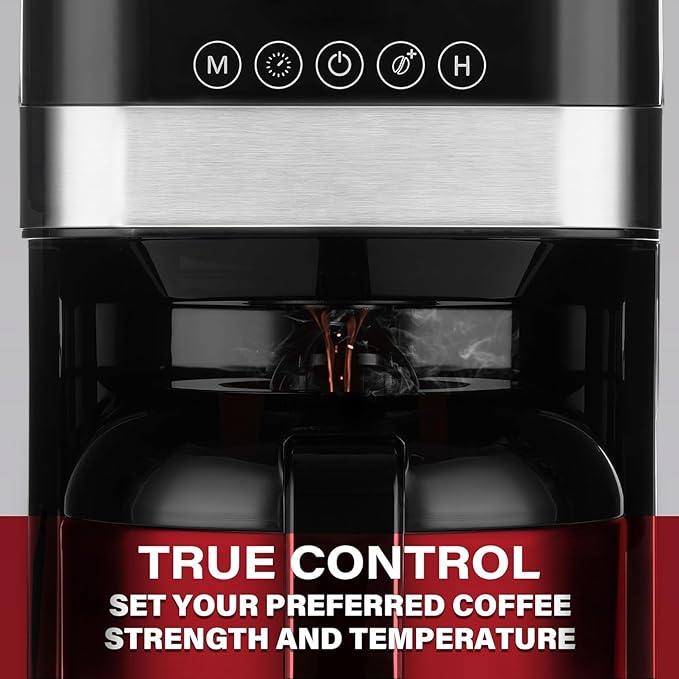 Melitta Aroma Tocco Thermal Drip Coffee Maker, 8-Cup, Programmable with Automatic Shut-Off, Pause & Serve, Stainless Steel Carafe with 5-Pack Coffee Filters