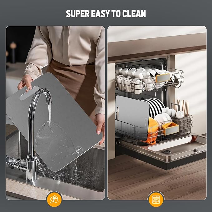 Titanium Cutting Board, 100% Pure Titanium, 2mm Thick, 18" x 12", Silver, Rectangular, Stain Resistant, Non-Slip, Meat, Vegetable, Fruit, Charcuterie, Bread, Cheese