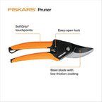 Fiskars Bypass Pruning Shears, 5/8-Inch Cut Capacity SoftGrip Hand Pruner for Small Hands, Blade Stays Sharp Through Heavy Use with Rust Resistant, Low-Friction Coating