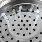 2-Tier Stainless Steel Steamer Pot, 10'' Steamer Pot with Lid and Handle, Multipurpose Stove Top Cookware for Vegetable, Dumpling, Soup, Dim Sum