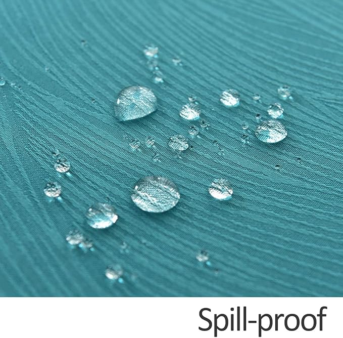 maxmill Jacquard Round Table Cloth Swirl Design Waterproof Antiwrinkle Spillproof Heavy Weight Soft Tablecloths for Circular Table Cover and Kitchen Dinning Tabletop Round 70 Inch Teal