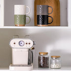 Nihow 16OZ Stackable Coffee Mug Set, Large Ceramic Coffee Mug Set of 4,Coffee Cup Set for Cappuccino/Latte/Cocoa,Dishwasher & Microwave Safe,Mixing Color