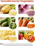 VEVOR Commercial French Fry Cutter, Stainless Steel Vegetable Fruit Chopper with 3 Replacement Blades 1/2-Inch 3/8-Inch 1/4-Inch, Manual Potato Slicer Dicer for Restaurants & Home Kitchen