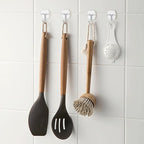 15 Small Wall Hooks for Hanging, with 20 Removable Strips, Clear Hanger Hooks, Damage-Free Utility Hooks with Adhesive Strips, Wire Toggle Wall Hook for Key, Hat, Decor, Door, Clear, Value Pack