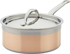 Hestan - CopperBond Collection - 100% Pure Copper Sauce Pan, Induction Cooktop Compatible, 3 Quart