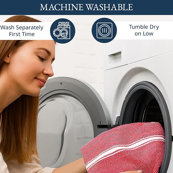 LANE LINEN Kitchen Towels Set - 100% Pure Cotton Dish Towels for Kitchen, Super Absorbent Kitchen Hand Towel, Tea Towels, Soft & Durable Dish Cloths, Pack of 12 – 14”x25”, Red