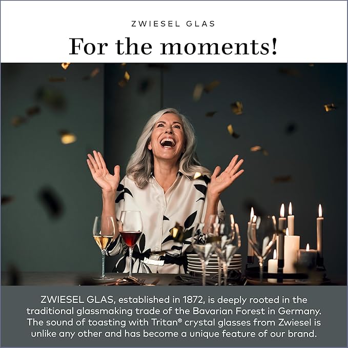 ZWIESEL GLAS Pure Bordeaux Red Wine Glass (Set of 6), Bordeaux Glasses for Red Wine, Dishwasher-Safe Tritan Crystal Glasses, Made in Germany (23 Ounce)