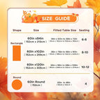 sancua Fall Tablecloth Rectangular for 6 Foot Tables - 60 x 102 Inch - Stain and Wrinkle Resistant Rectangle Table Cloth, Fabric Thanksgiving Table Cover for Dining Tables, Buffet Parties, Bronze