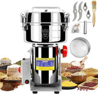 Electric Grain Mill Grinder Flour, 1000g Corn Fine Powder Rice Grinder Wheat Mill for Home Kitchen Commercial Stainless Steel Spice Food Pepper Coffee Beans (Swing Type)