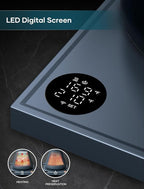 Electric Kettle, Gooseneck Electric Kettle, ±1℉ Precise Temperature Control, Stainless Steel Interior, Quick Heating for Pour Over Coffee, Tea & Boiling Water, 0.9L (Navy Blue)