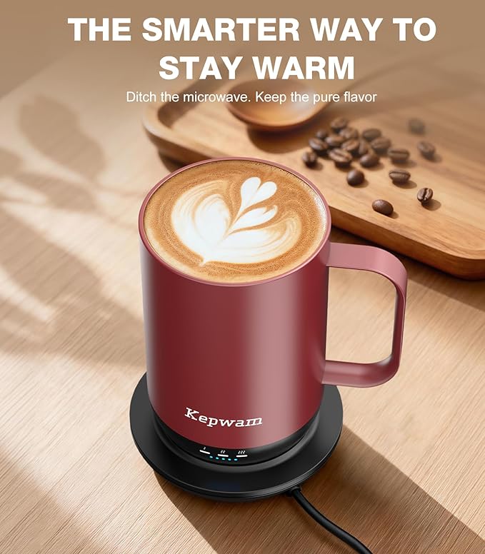 Self-Heating Coffee Mug T1, 16oz Rechargeable Heated Coffee Mug, Smart Coffee Warmer Mug with App-Controlled,Advanced Temperature-Controlled Heating Coffee Gifts for Women Men Coffee Lover