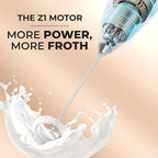 Zulay Powerful Milk Frother for Coffee with Upgraded Titanium Motor - Handheld Electric Whisk, Milk Foamer, Mini Mixer & Coffee Blender for Frappe, Latte, Matcha, No Stand - Pink