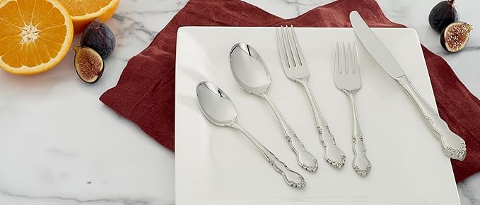 Oneida 2766020AL20 Dover 20-Piece Fine Flatware Set, Service For 4, Mirror Finish
