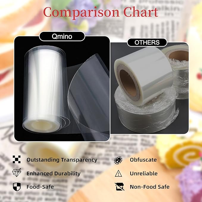 Cake Collar, Transparent Cake Rolls, Clear Cake Strips, DIY Acetate Sheet, Surrounding Edge for Baking Decorate, Chocolate Mousse Cake Elegant Cake Wrapping 2.4X394 inch