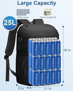 Cooler Backpack Insulated Waterproof,30 Cans Backpack Coolers Leakproof Lunch Backpack for Men Women Portable Soft Cooler Bag for Beach Camping Travel Picnic