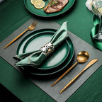 40 Pieces Matte Gold Silverware Set, Stainless Steel Gold Flatware Set for 8, Satin Finish Spoons and Forks Silverware Set, Gold Cutlery Utensils Set, Dishwasher Safe