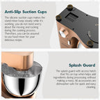 COOKLEE Stand Mixer, 9.5 Qt. 660W Electric Kitchen Mixer with Dishwasher-Safe Dough Hooks, Flat Beaters, Wire Whip & Pouring Shield Attachments for Most Home Cooks, Champagne