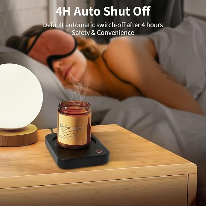 Coffee Mug Warmer, Smart Cup Warmer for Desk, 3 Temperature Control & Auto Shut Off, Electric Cup Warmer for Heating Milk,Tea,Beverage,Candle (Black-No Mug)