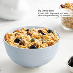 Homestockplus [Set of 6] Unbreakable Large Cereal Bowls,34 Oz Ramen Bowls BPA-Free Eco-Friendly Bowl Set for Cereal, Salad, Soup, Ramen,Oatmeal Apply to Kitchen, Dishwasher & Microwave Safe