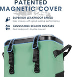 Magnetic Backpack Cooler Bag, Cold Retention Soft Coolers 30 Can Insulated Soft Sided Cooler with Waterproof Bag