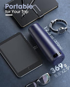 Travel Kettle, Dual Voltage Portable Electric Kettle 110V-220V-240V Smart Small Water Boiler for Tea & Coffee, 316 Stainless Steel, 6 Temperature Control and LCD Display, for Global Use (370ML)