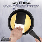 Nonstick Sauce Pan with Lid,1.5Qt & 2Qt Set, PFOA Free,Kitchen Pots Induction Pot,Black