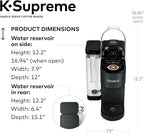 Keeurig KSupreme Single Serve KCup Pod Coffee Maker with MultiStream Technology, Strong Brew and Over Ice, 66 oz Dual‑Position Reservoir