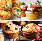 Silicone Muffin Pans for Baking, Metal Reinforced Frame Jumbo 6 Cups & Regular 12 Cups Cupcake Pan Nonstick Muffin Pan for Homemade Baking Easy to Handle