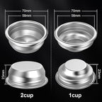 58mm Portafilter Basket Pressurized Filter Basket Stainless Steel Coffee Portafilter Basket Espresso Filter Basket (58mm-2)