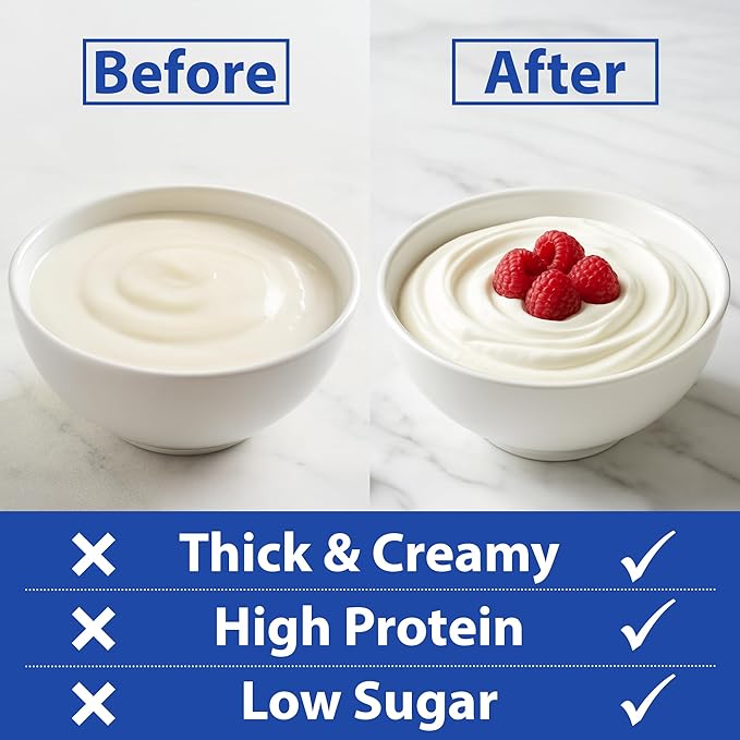 Ultimate Greek Yogurt Strainer - Make Delicious Homemade Yogurt with MORE PROTEIN AND LESS SUGAR - Fine Mesh Nylon Greek Yogurt Maker - 100% BPA Free & Dishwasher Safe with Large 2.3 Quart Capacity