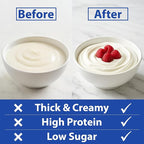 Ultimate Greek Yogurt Strainer - Make Delicious Homemade Yogurt with MORE PROTEIN AND LESS SUGAR - Fine Mesh Nylon Greek Yogurt Maker - 100% BPA Free & Dishwasher Safe with Large 2.3 Quart Capacity