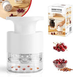 Cherry Pitter Multiple, Push Type Cherry Corer Multiple, Kitchen Cherry Jam 7 Holes Multi Pitter Tool, 7-in-1 Cherry Seed Remover Quick Portable Cherry Pitting Tool (White)