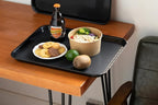 Plastic Cafeteria Trays,Fast Food Serving Trays,13"X17",Set of 6 (Black)