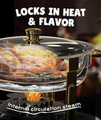 Chafing Dishes for Buffet 4 Pack, 6QT [Worry-Free Assemble] Food Warmers for Parties Buffet [Elegant Gold and Silver Colors] Stainless Steel Round Chafing Dish Buffet Set with Complete Set