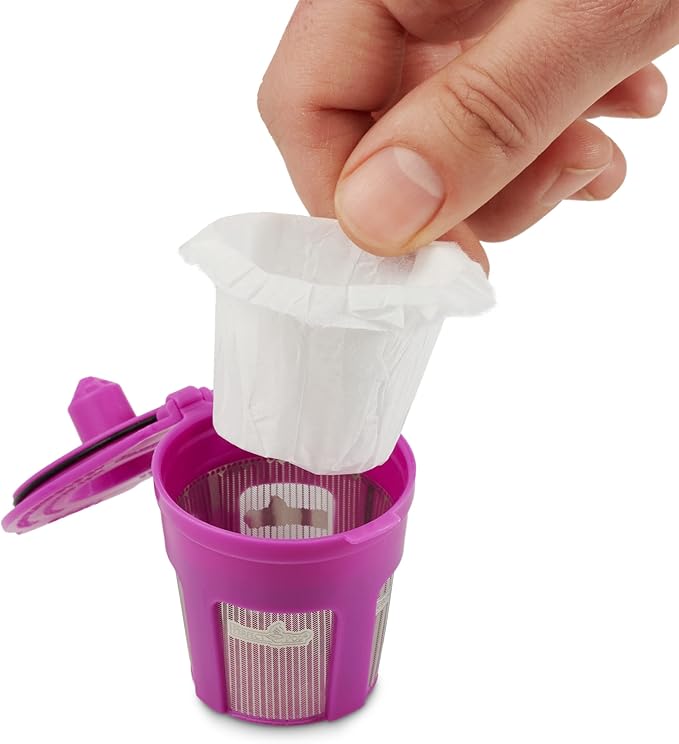 Disposable Coffee Filters, 400 Count Paper Coffee Filter for Keurig Brewers Single Serve 1.0 and 2.0 Compatible with All Brands Reusable K Cup Filter, White