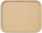 Carlisle FoodService Products Fast Food Cafeteria Tray 14" x 18", Durable Polypropylene with Slip-Resistant Surface, Stackable for Cafes and Schools, BPA-Free, Beige