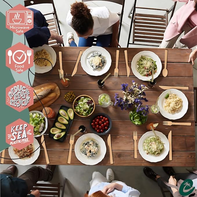 Eco-Friendly Bamboo Cocktail Stirrers & Napkins Set – 50 Pack 8” Organic Bamboo Straws + 50 Luxury Disposable Napkins – Biodegradable Party Essentials for Cocktails, Beach Events & Tiki Bars