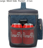 FlowFly Insulated Reusable Lunch Bag Adult Large Lunch Box for Women and Men with Adjustable Shoulder Strap,Front Zipper Pocket and Dual Large Mesh Side Pockets,Royal